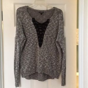 Grey knitted sweater